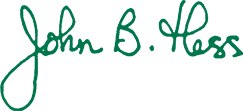John B. Hess signature